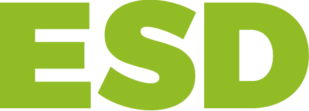ESD Logo - Heavy weight green sans-serif type