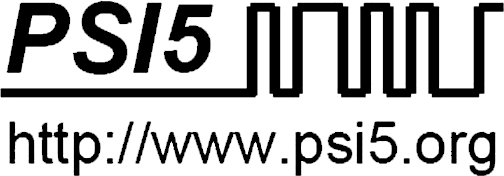 PSI5 Logo - Black sans-serif type with black traversing line