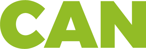 CAN Logo - Heavy weight green sans-serif type