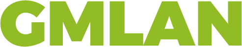 GMLAN Logo - Heavy weight green sans-serif type