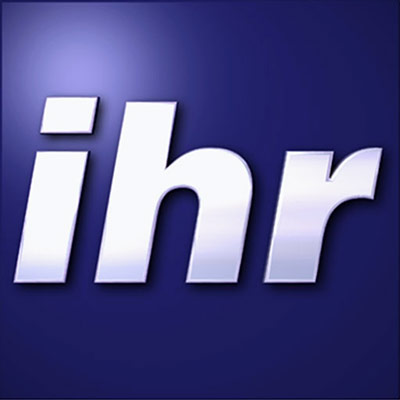 IHR Logo - Violet gradient lowercase sans-serif ihr inside violet square