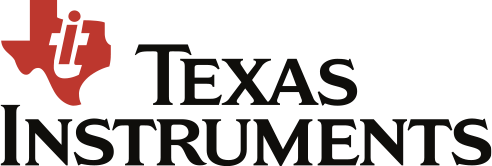 Texas Instruments Logo - Black serif type with state of Texas ti icon in upper left