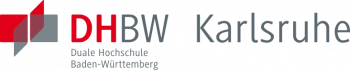 DHBW Karlsruhe Logo - Gray And Red Sans-serif Type With Gray And Red Squares To Left